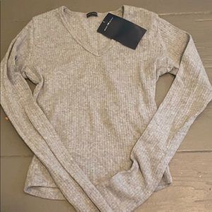 NWT: Brandy Melville long sleeve grey top